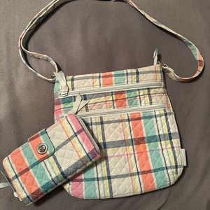 Vera Bradley Cross Body Purse and wallet